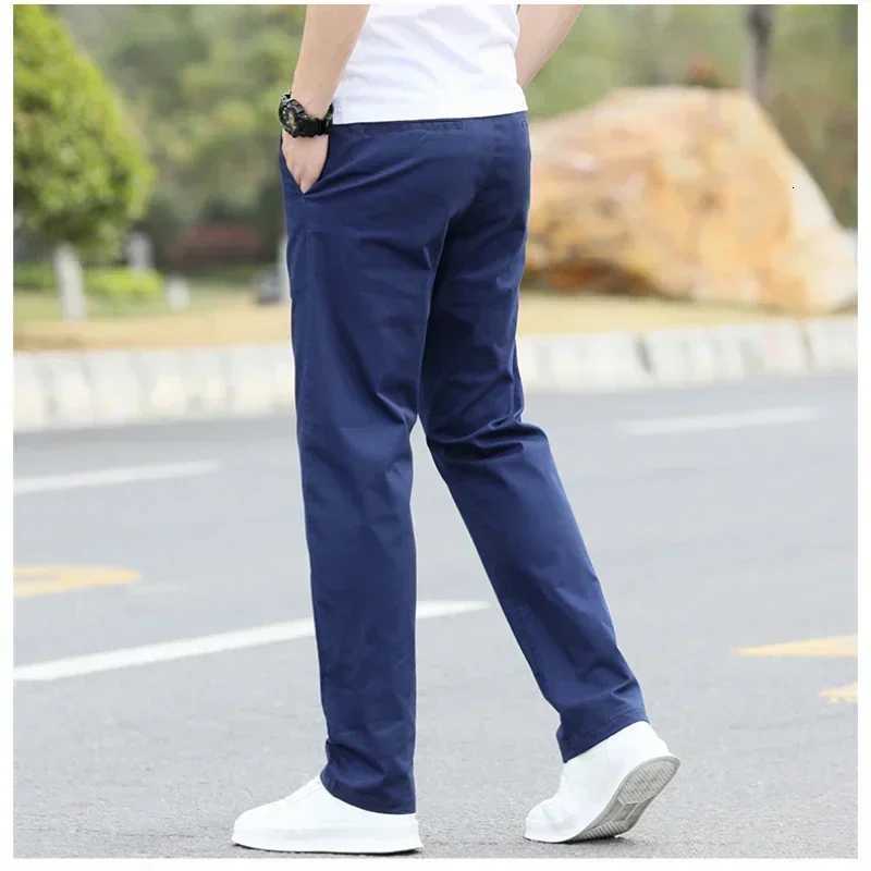 Mens SlimFit Cotton Chino Pants Tailored Casual Trousers with Stretch Comfort Waist 2840 Modern Office to Weekend Wear W250826
