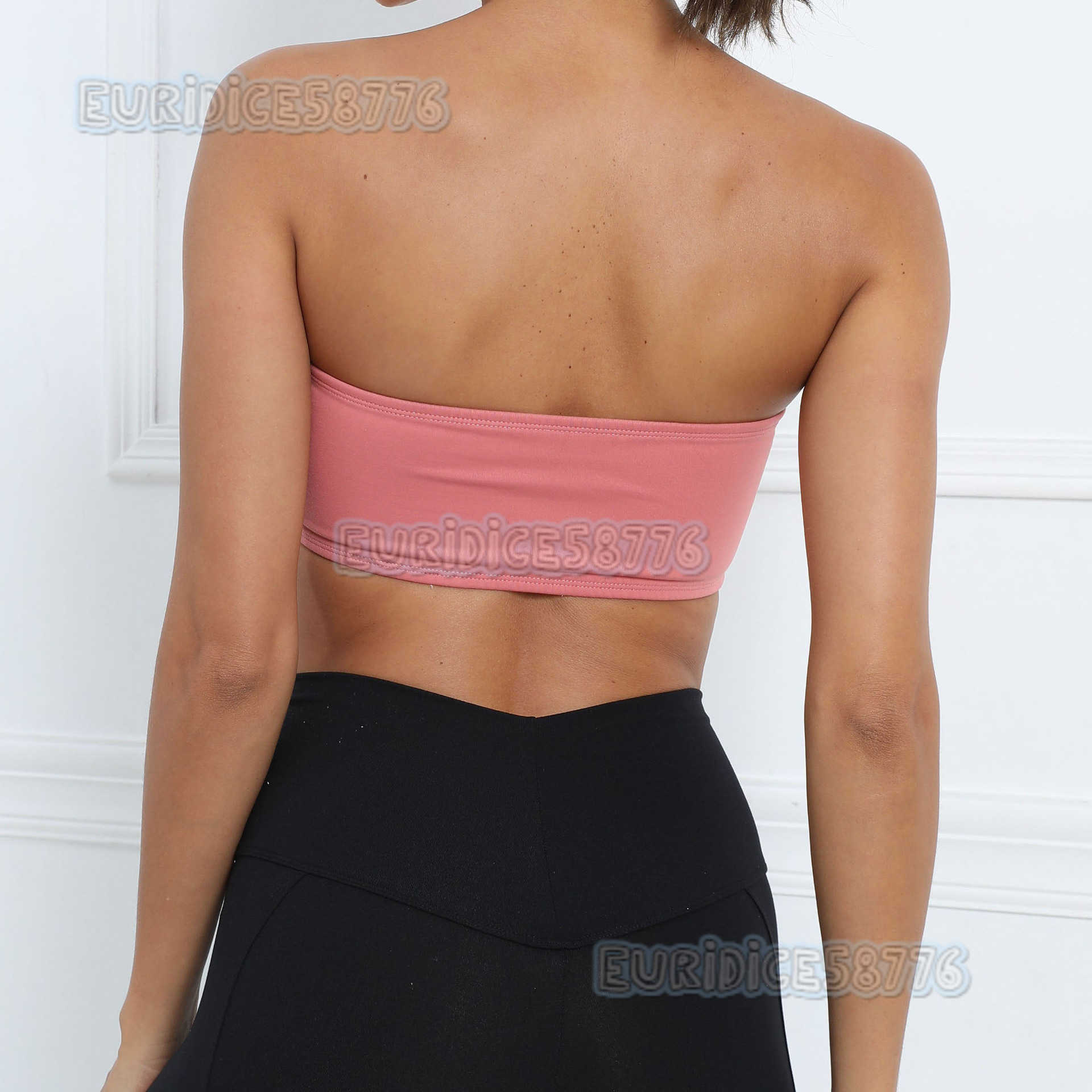 New Yoga Sports Bra with Strapless and Chest Wrapping Yoga Clothing Beautiful Back Sports and Fitness Bra H250825