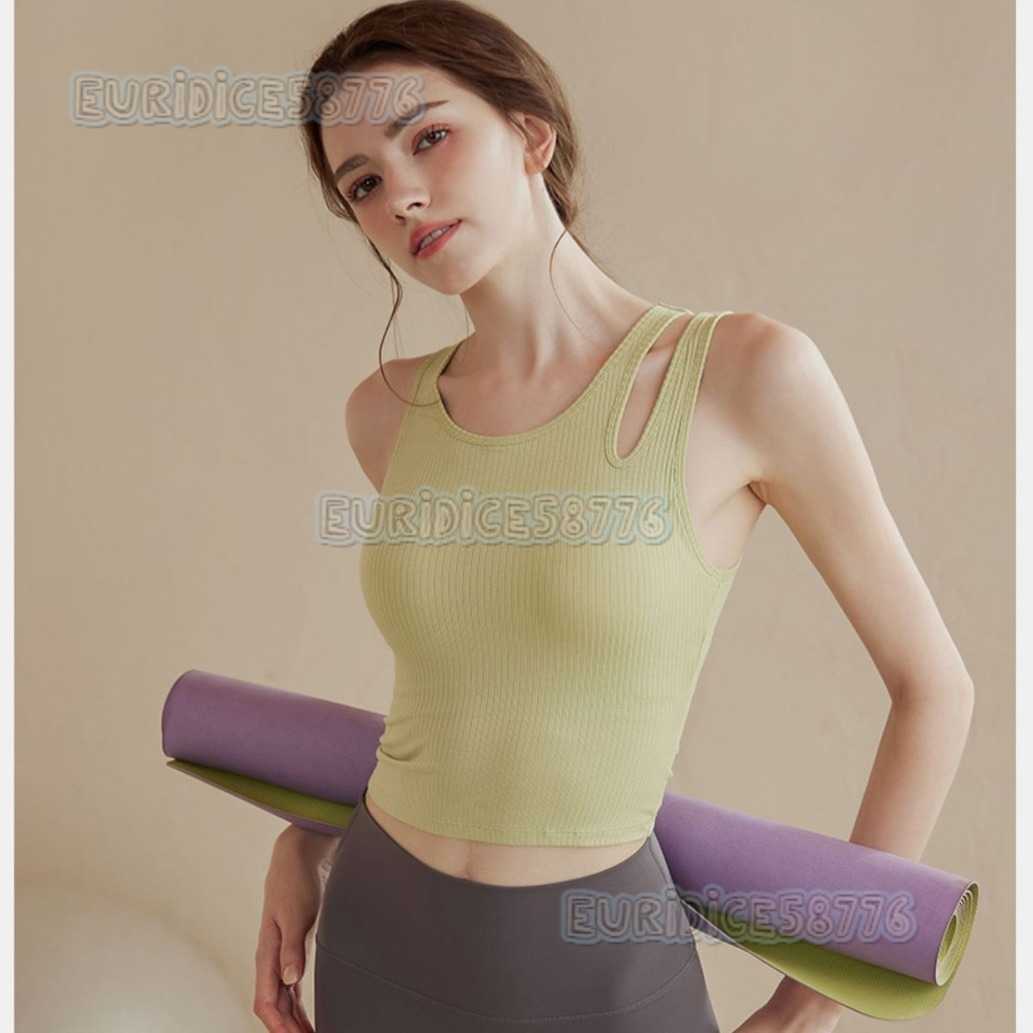 Highend Yoga Vest with Chest Pads for Women Sports Top for Outdoor Running Training Slim Fit Fitness Clothing for Summer H250825