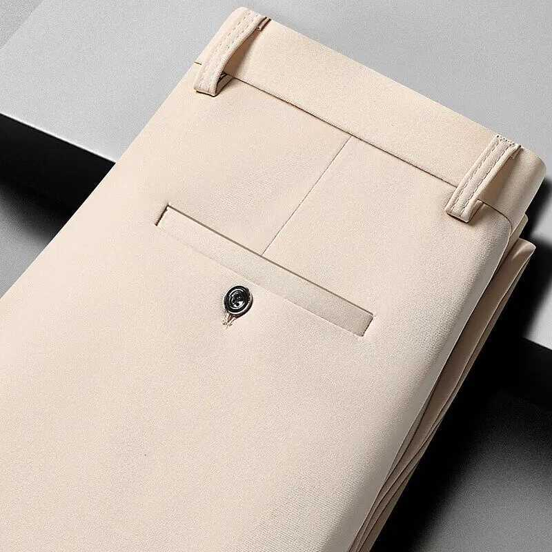 New Casual Suit Pants Pants Mens Business Casual Suit Pants Loose Straight Summer Thin Section Elastic Suit Pants W250826