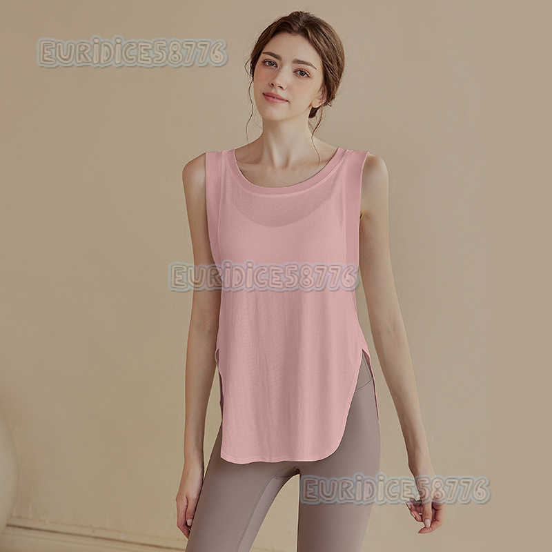 Camley 2025 Summer Loose Slimming Sports Tank Top for Women Running Breathable Yoga Top Sleeveless Fitness Tshirt H250825