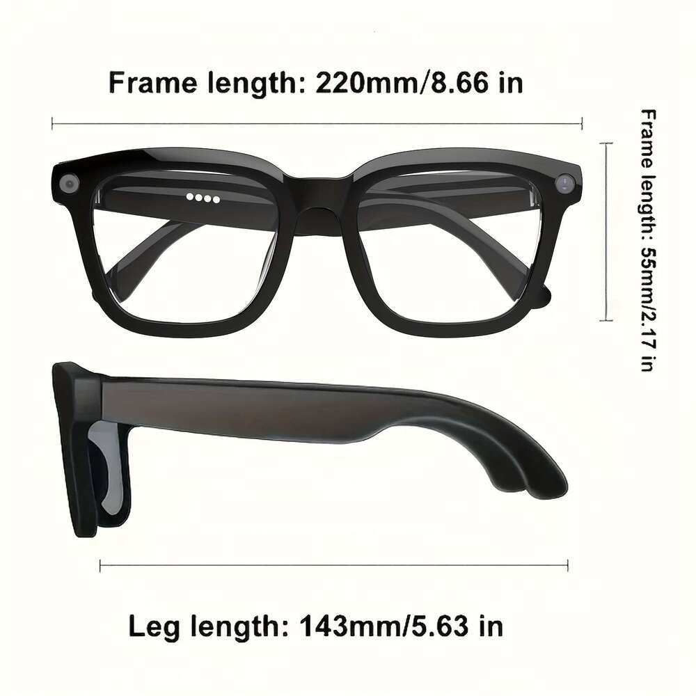 4k Camera Glasses, Ai Smart Glasses with Real-Time Translation & Object Recognition, Open-Ear Audio, Ultra-Light Design, Max 8hrs Playtime for Outdoor