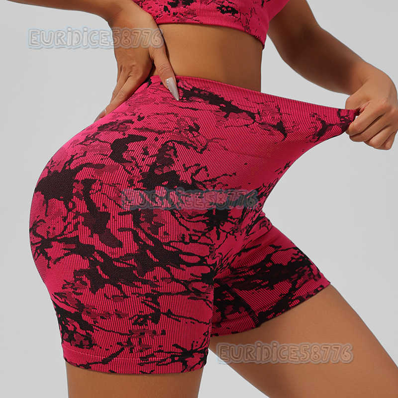 New Seamless Tiedye Yoga Wear Outdoor Sports Vest Quickdrying Bra Shorts Fitness Set Women Lightweight H250825