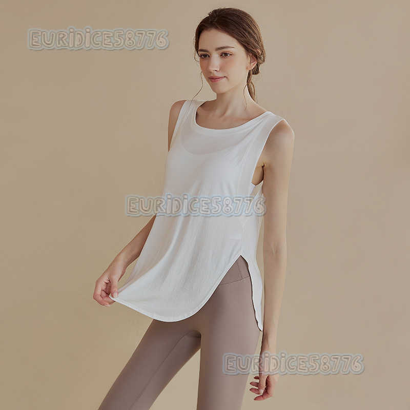 Camley 2025 Summer Loose Slimming Sports Tank Top for Women Running Breathable Yoga Top Sleeveless Fitness Tshirt H250825