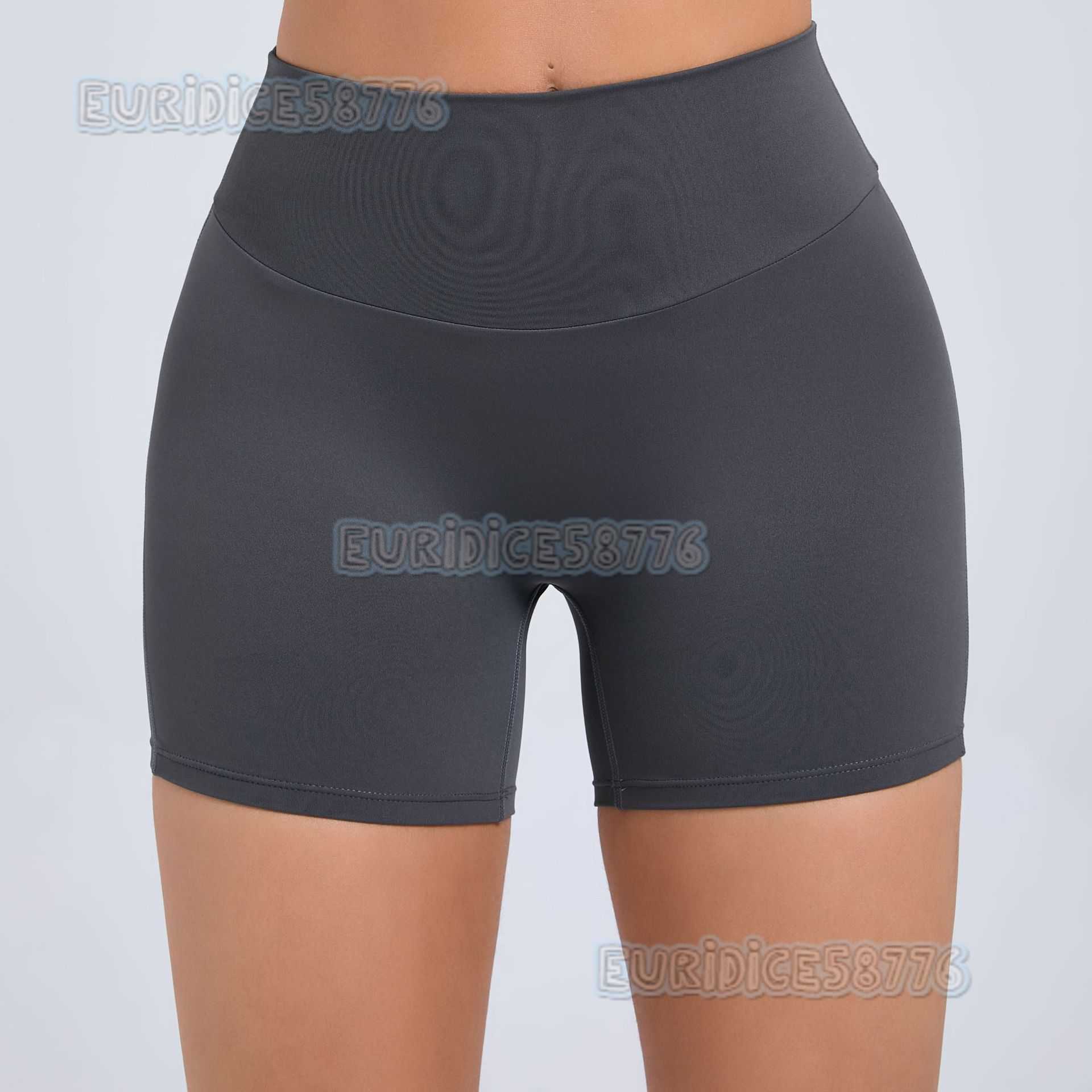 Peach Hip Cargo Tight Shorts Women High Waist Elastic Hip Lift Button Yoga Pants Quick Dry Running Fitness Pants 8019 H250825