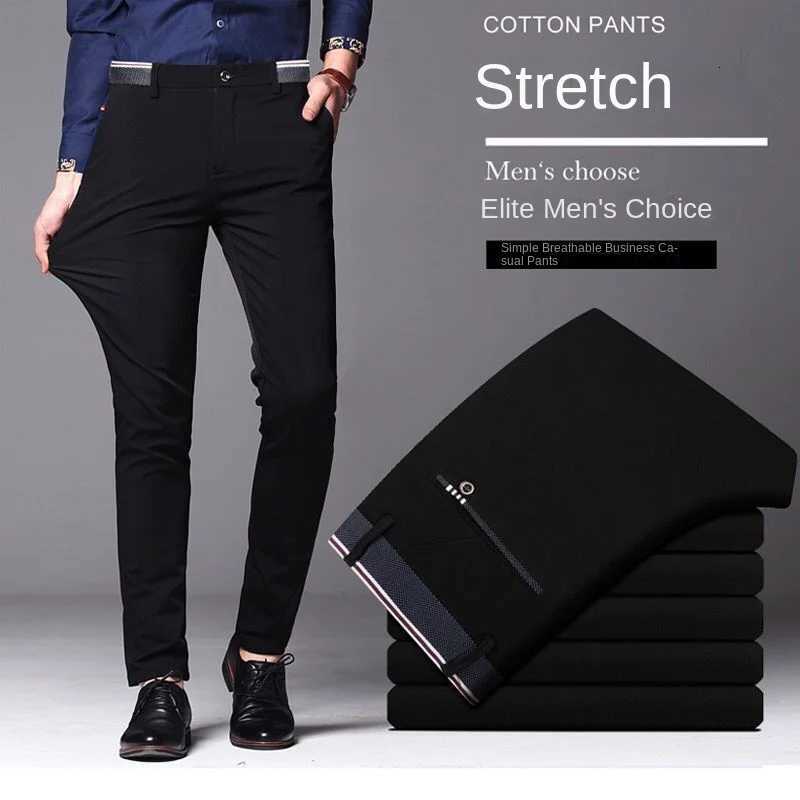 Black Suit Pants for Men Spring and Autumn Stretchy and NonIroning Office Trousers Slim Fit Formal Pants for Men Dress Pants W250826