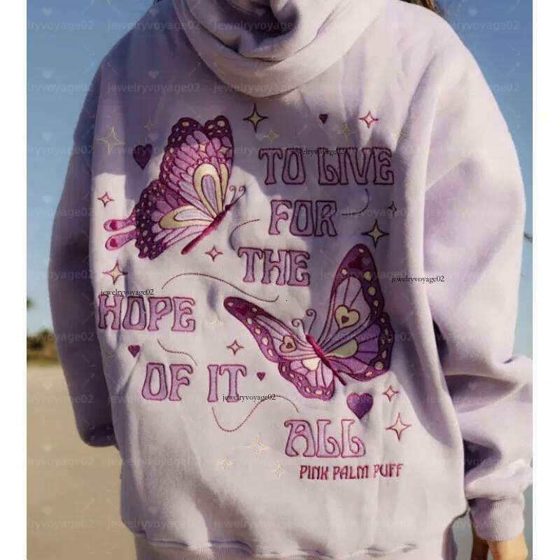 Pink Palm Hoodies Designer Womens Pink Hoodie For Woman Embroidered Hooded Hoody Sweatshirt Streetwear Hoodies Hooded Jumper Dandy Hoodie 715 Z25101