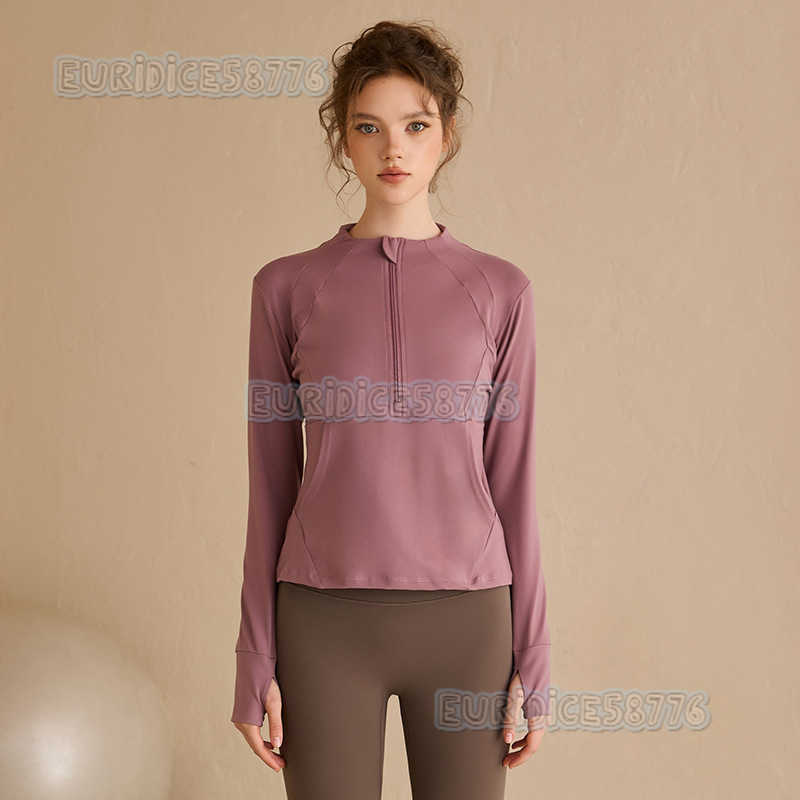 Fitness Clothing Top for Women Running Training Breathable Fitness Shirt Slimming Halfzip Sports Long Sleeve Sweatshirt Yoga Wear for Autumn H250825