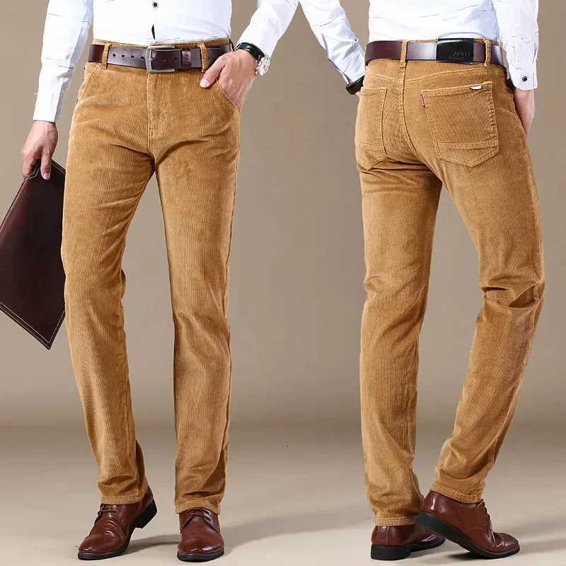 corduroy long pants for men casual straightleg design spring summer season high sales product youthful style W250826