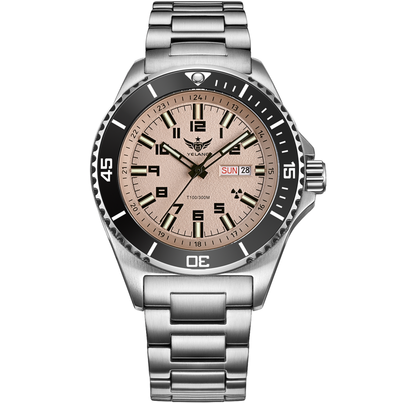 Yelang V1031 Men Watches 44mm Diver Retro Water Japan 8205 Automatic Mechanical Sapphire Vintage Watch Waterproof 30BR luminous