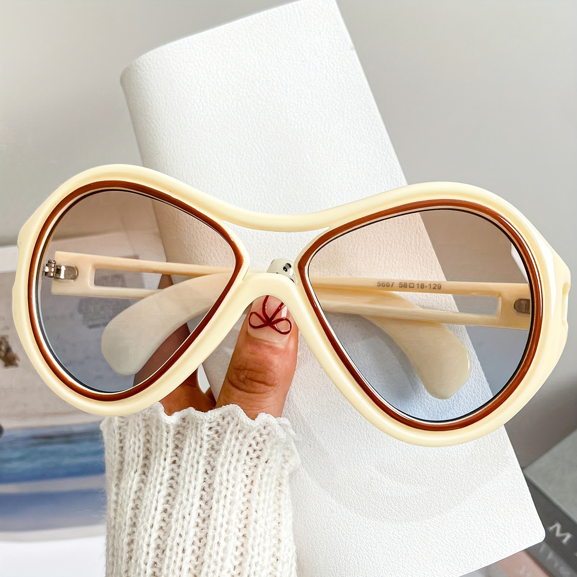 Futuristic Over sized Sunglasses Bold Unisex Frame with U V 400 Protection Retro Tech Inspired Style