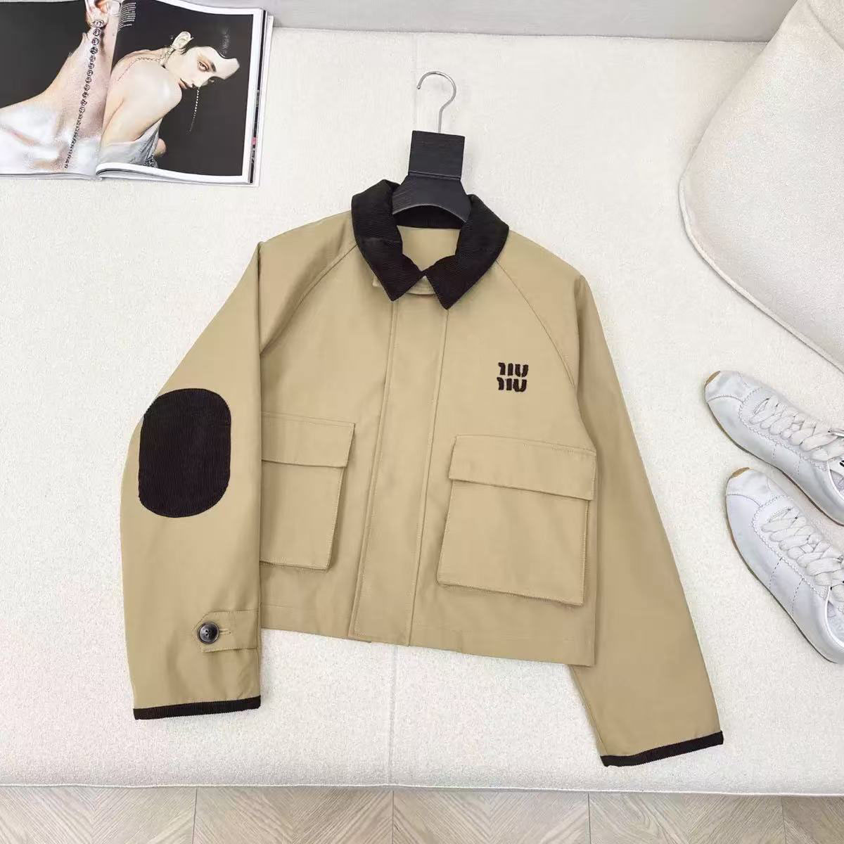 autumn designer women's windbreaker jacket, high-quality women's dress, Asian size S-L