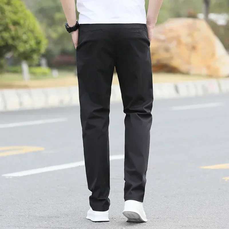 Mens SlimFit Cotton Chino Pants Tailored Casual Trousers with Stretch Comfort Waist 2840 Modern Office to Weekend Wear W250826