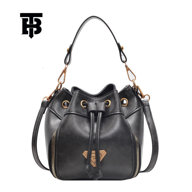 TB BHULAMTE Designer Luxury Retro Simple Women's Splicing Handheld Bucket Bag Versatile Single Shoulder Crossbody Bag Large Capacity Shopping Bag