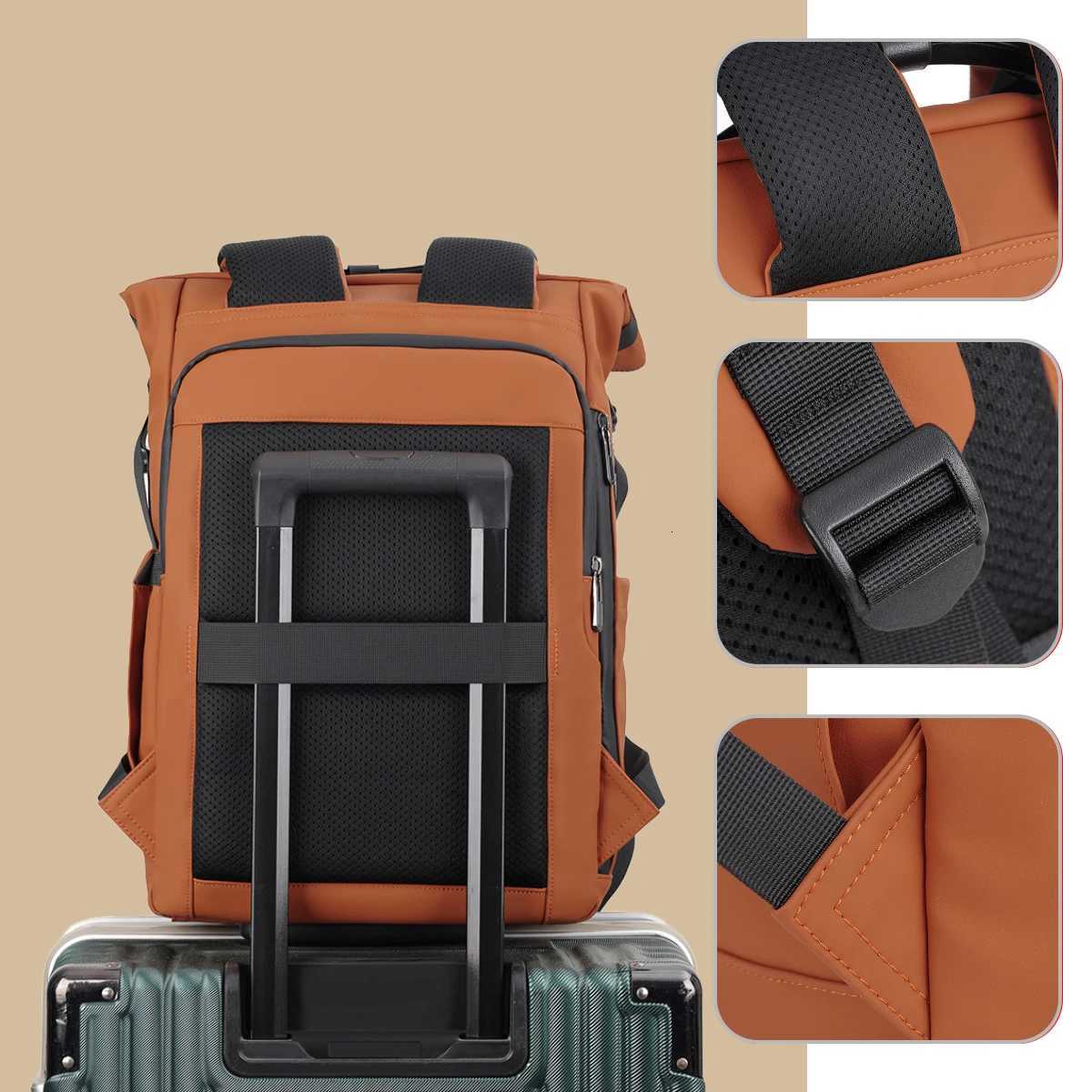 HighEnd Nappa Leather Backpack Mens Waterproof Laptop Bag Mens Bag Large Capacity Backpack Travel Bag School Bag Business Trip Boss Bag Elegant H25082