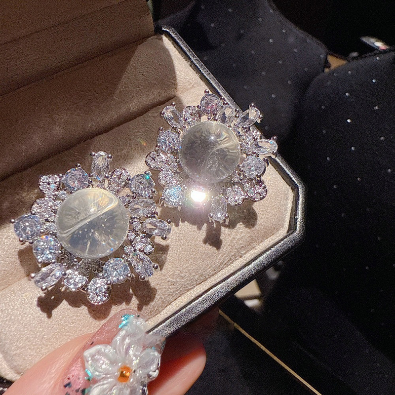 Jewelry Earring Necklaces & Pendants Pendant Necklaces Dangle & Chandelier Charm Sunflower Gem Earrings, Starry Dome, Spirit Crystal Water Drop Garlan