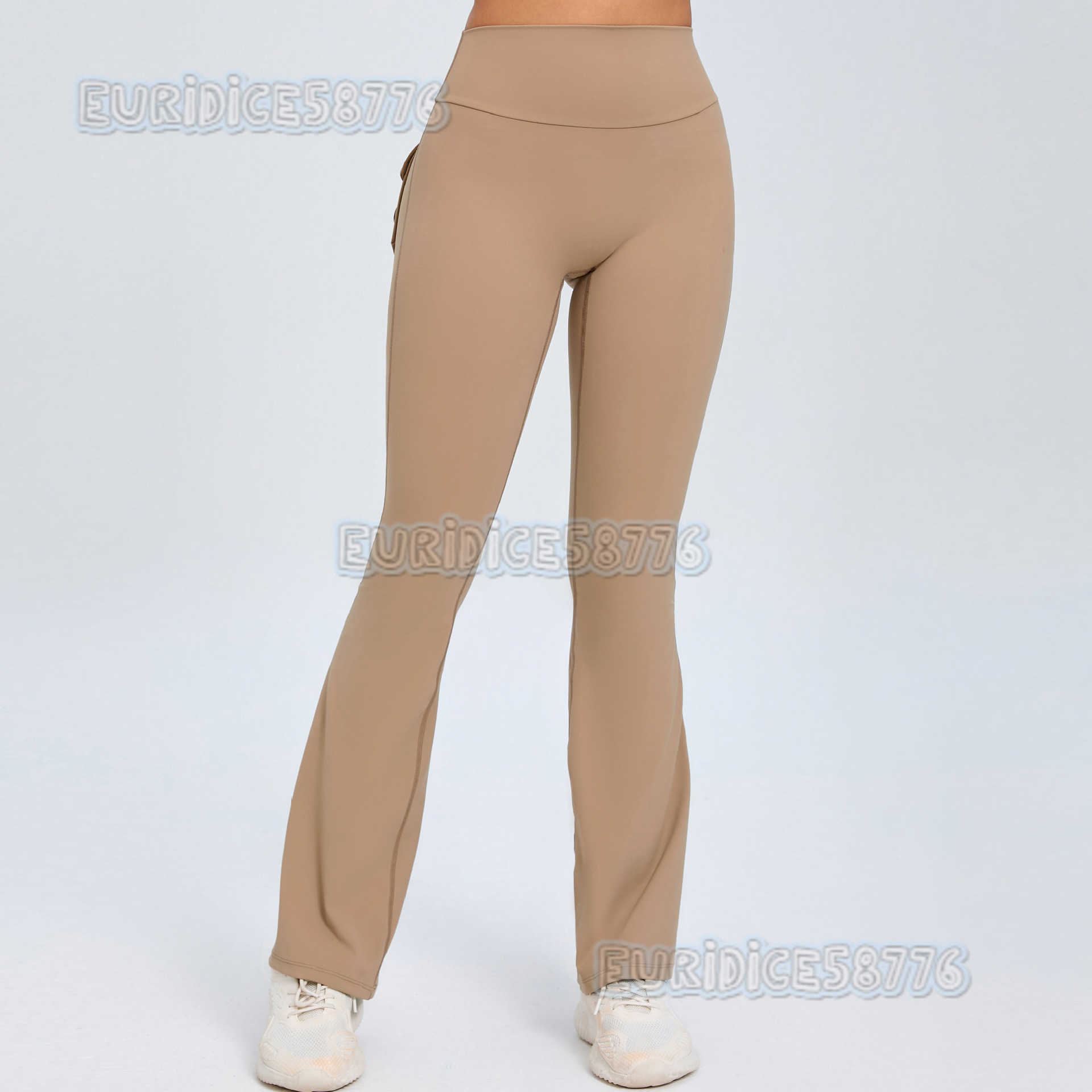 Button Peach Hip Lift Yoga Flare Pants Fitness Sports Wide Leg Slightly Flared Pants High Waist Quickdry Yoga Pants for Women H250825