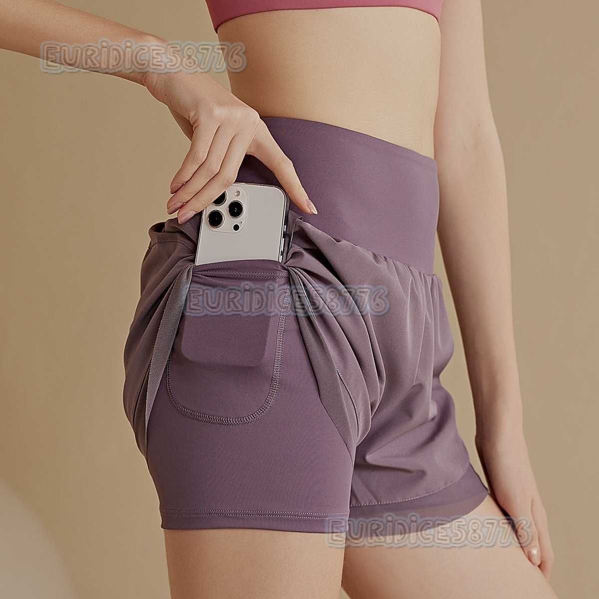 2025 High Waist Quickdry Sports Shorts for Women Antiexposure Loose Breathable Professional Running Yoga Fitness Shorts for Outdoor Wear H250825