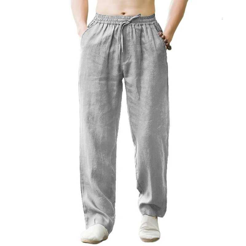 New Mens Pants Sweatwear Solid Color Breathable Trousers Cotton Fitness Lightweight Casual Summer Men Beach Pants W250826