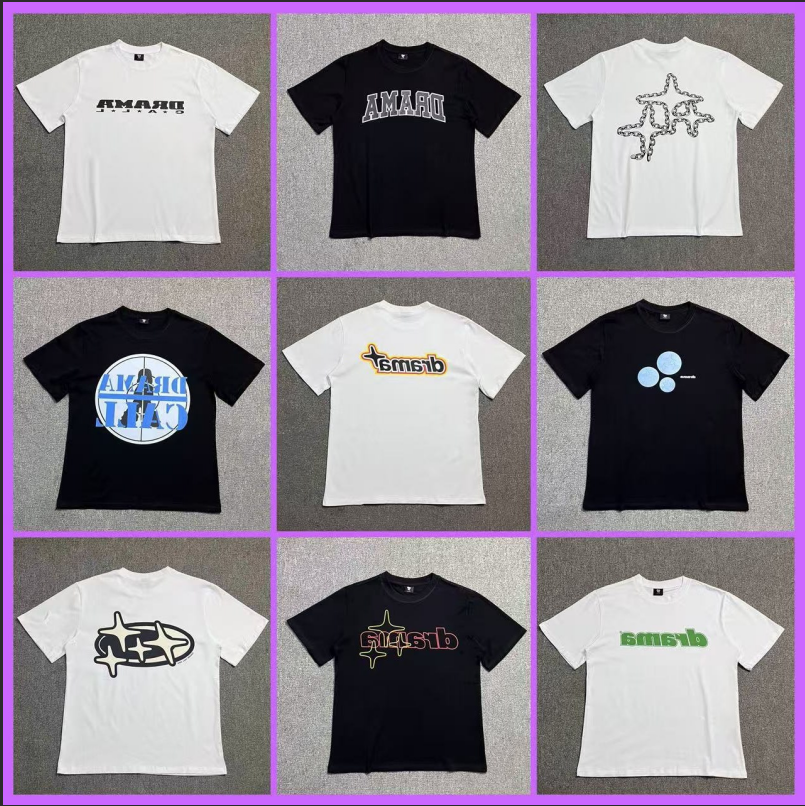 Men's T-shirt luxury design European and American high street simple letter LOGO print men's and women's casual loose short sleeved T-s