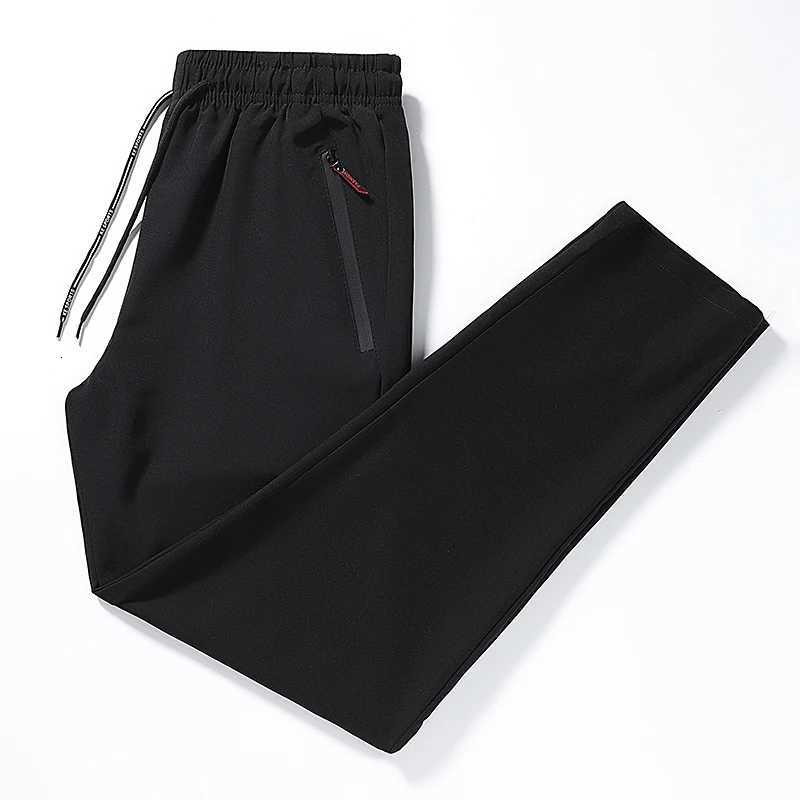 Mens Casual Pants Straight Leg Slim Fit Elastic Waist Jogging Pants Korean Classic Blue Black Gray Mens Pants Plus Size 4XL5XL W250826