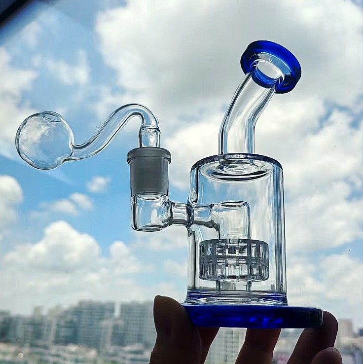 Glass Bongs Bubbler Hookahs Smoking Glass Water Pipes Beaker Water Bongs Matrix Perc Oil with 14mm Joint