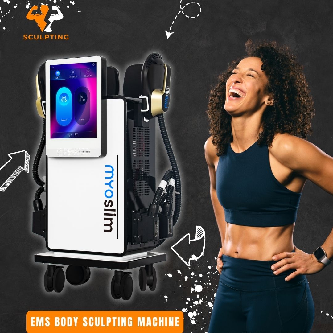 EMS Body Sculpting Device Myoslim Professional Aesthetic Machine For Fat Reduction Muscle Building Tighten Skin Reduce Cellulite Body Contouring Beaut