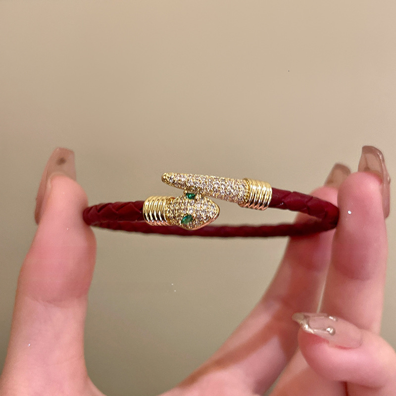 Real Gold Plated Snake Shape Adjustable Internet Celebrity Same Style Elegant Bracelet Light High-end Feel Jewelry - view 7