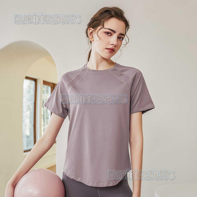 Loose Quickdry Sports Top for Women Short Sleeve Tshirt Yoga Wear Breathable Running Training Plus Size Slimming Fitness Wear Summer H250825