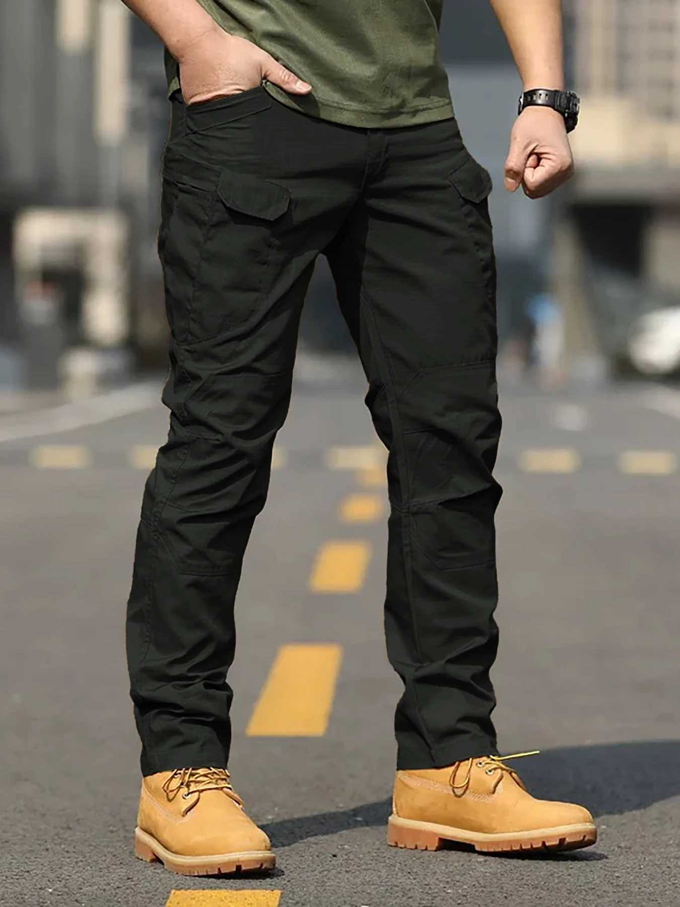 New Tactical Cargo Pants Men Outdoor Cargo Trousers Multipocket Waterproof Pants Autumn Spring Outdoor Workwear Hiking Trousers W250826