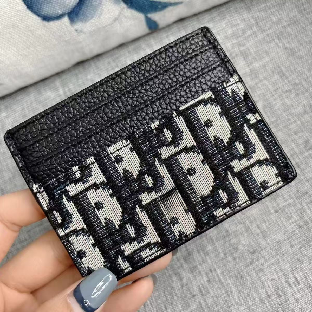 New Designer Europe and America Mens Womens Canvas Wallets Trendy Leather Card Holders Bags Embroidery Dr Fashionable Men Small Credit Card Women Purse Wallets