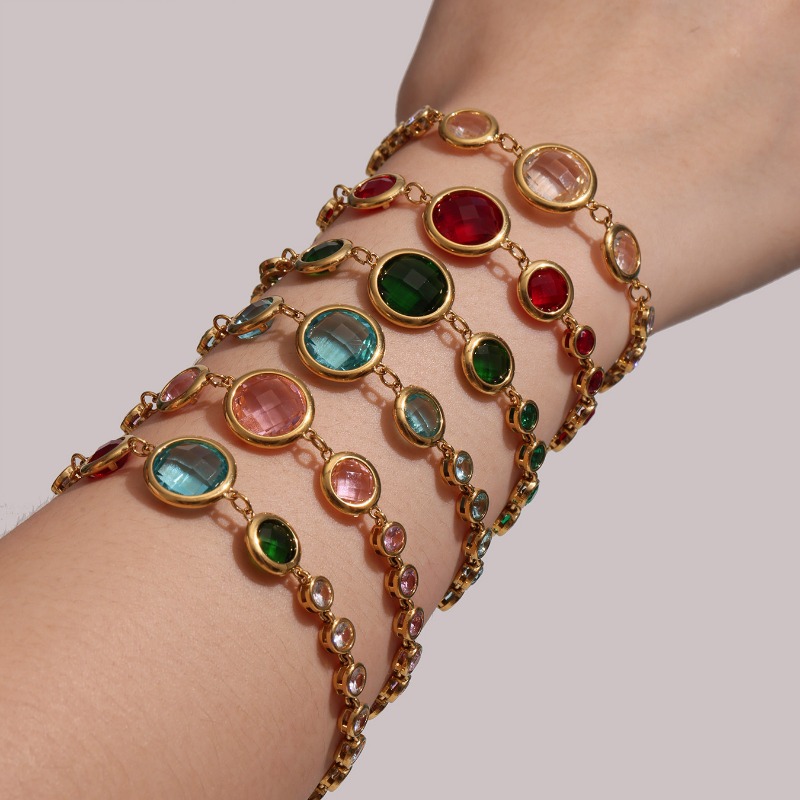 designer bracelet women luxury jewelry gold mens bracelet designer bracelet men love Stylish Stackable Bangle for Women Sparkling Clear Crystals Rustp - view 3