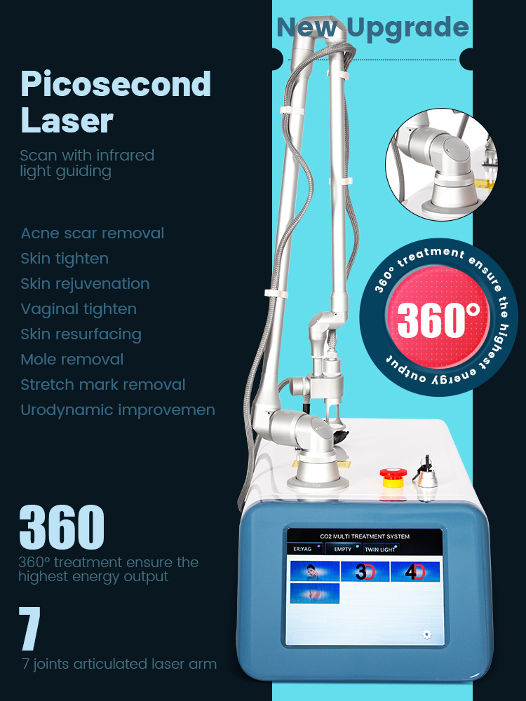 Fractional Laser Machine Professional Portable Co2 Bison Device 4d Fotona Skin Gestational Mark Treatment Device Salon