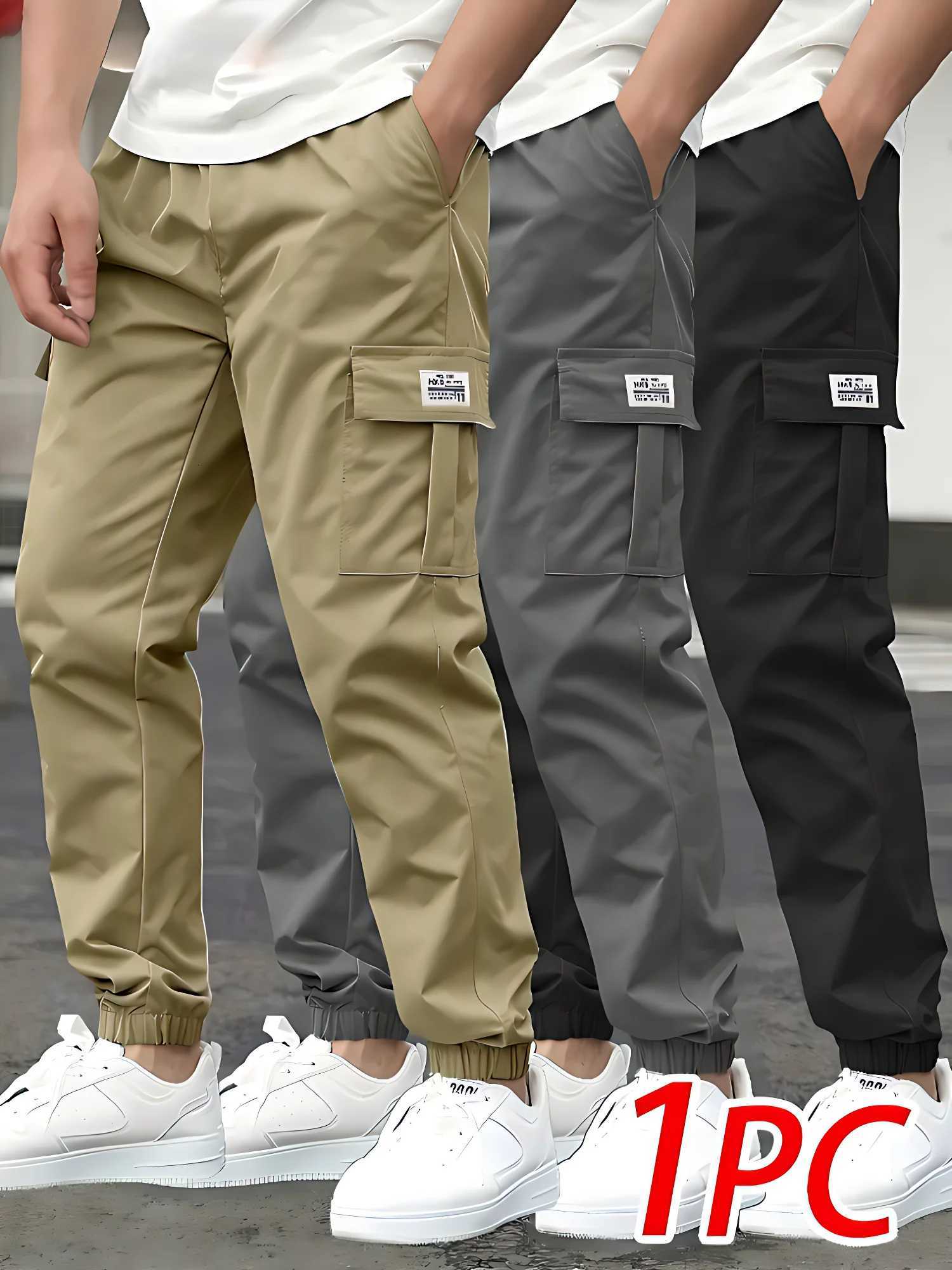 Mens Cargo Pants Sweatpants Outdoor Bunched Long Trousers Casual Autumn MultiPocket Durable Workwear Mens Trousers W250826