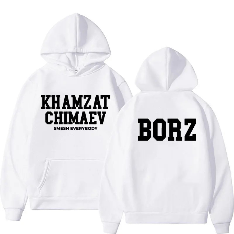 Khamzat Chimaev printed mens and womens hoodies fashionable casual sportswear autumn winter warm retro 250825