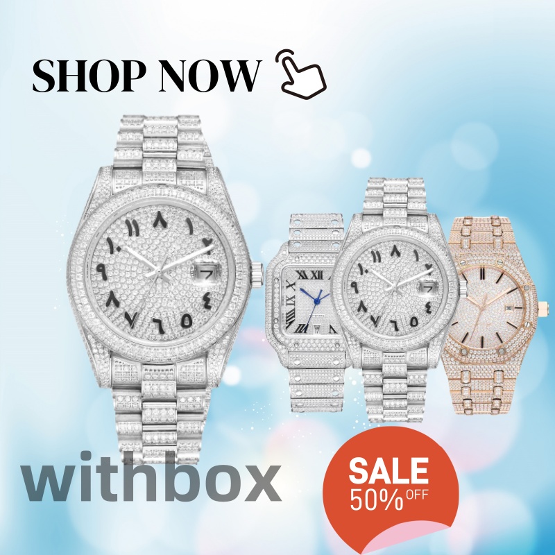 watch moissanite designer luxury watch mens watch watches men montre watch with box menwatches