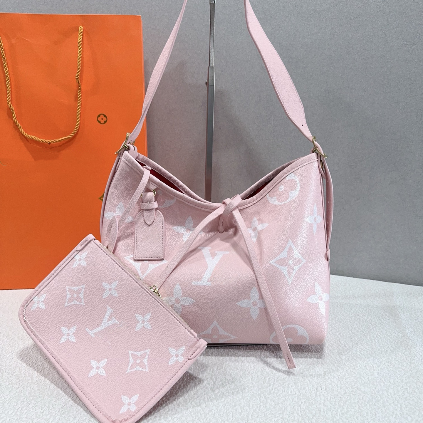 2026 fashion classic printed underarm shoulder bag with matching pouch durable material and stylish design great for carrying keys lipsticks on errands or