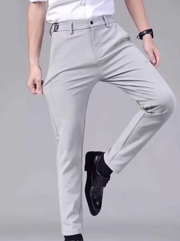 New Spring Autumn Ultrathin Mens Stretch Slim Straight Casual Pants High Quality Fashion Breathable Golf Sports Trousers W250826