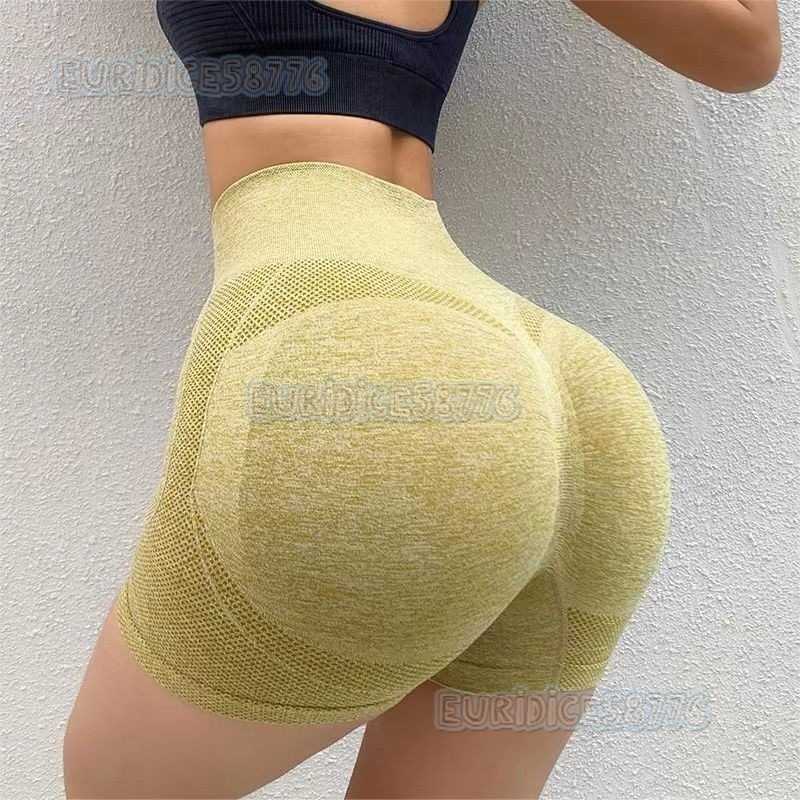 Yoga Shorts High Waist Tight Elastic Tights Peach Hip Seamless Quickdrying Fitness Pants Women H250825