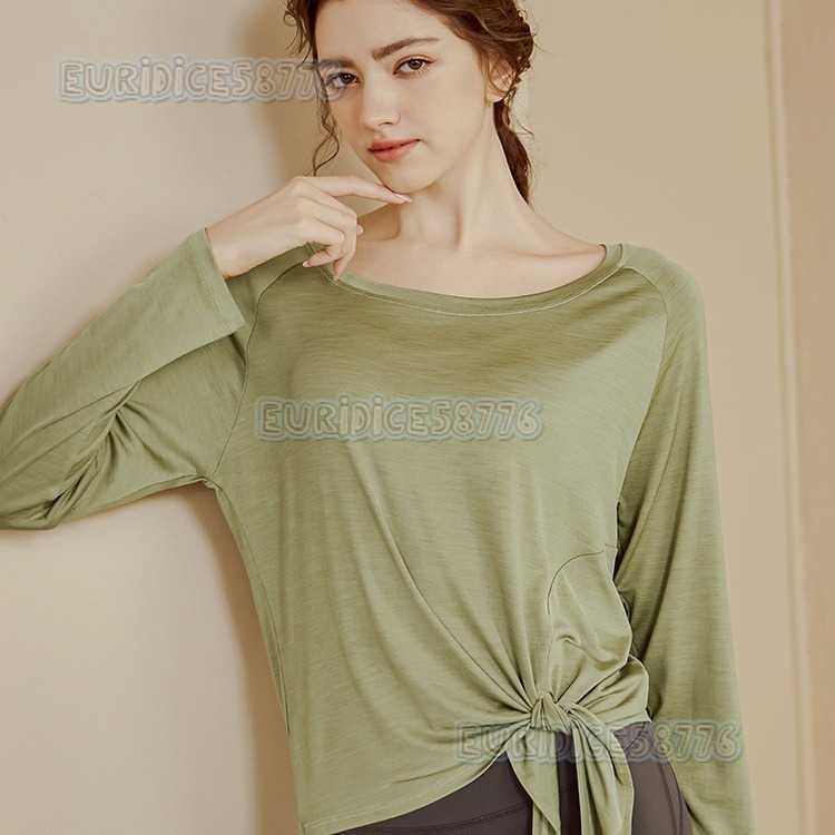 Highend Yoga Wear for Women Loose Fit Sports Top Pilates Running Quickdry Long Sleeve Tshirt H250825