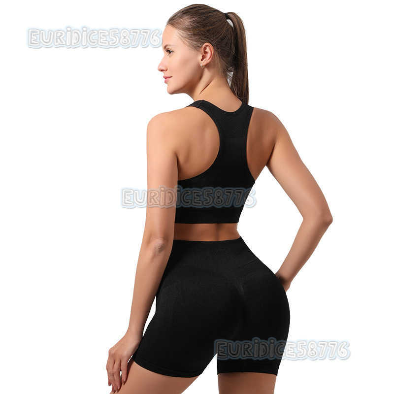 Fitness Sports Vest Set for Women High Waist Hip Lift Body Shaping Peach Butt Sports Yoga Shorts for Women H250825