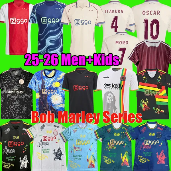 AFC 2025 125-Year Anniversary Kit 125 years Amsterdam Soccer Jersey 25 26 ajaax Retro Kits maillot Ajaox football shirts 2025 2026 Kids aajax bob marley St one Isl and