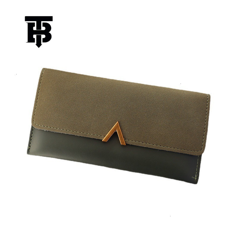TB BHULAMTE Designer Luxury Korean Women's Wallet Long Thin Phone Bag Fashion Handbag Solid Color Simple Buckle Student Card Bag Coin Bag Free Sh
