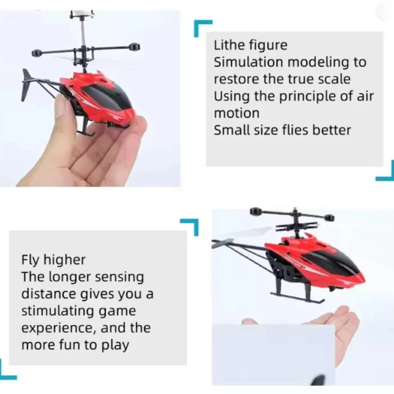Mini Rechargeable RC Drone Safe FallResistant Helicopter | RemoteControlled Random Wing Colors Kids Toy Clearance Deal 250825