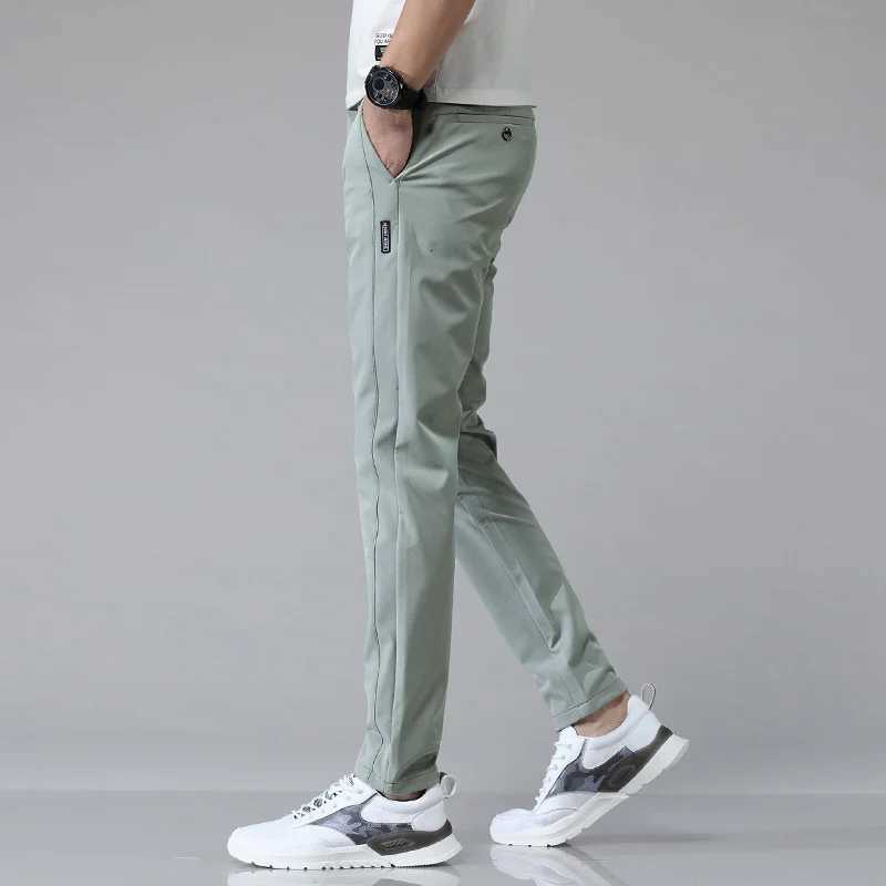 New Spring Summer Ultrathin Mens Stretch Slim Straight Casual Pants High Quality Fashion Breathable Golf Sports Trousers W250826