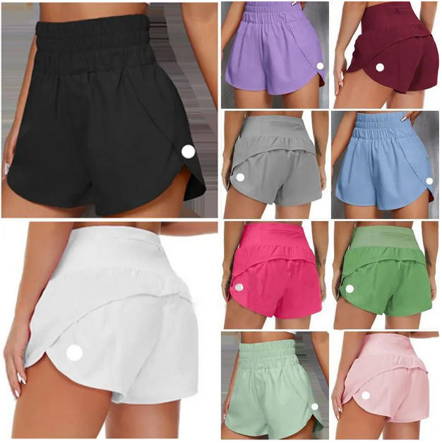 Speed up Shorts Women's High Waisted Running Quick Dry Athletic Workout Shorts jump close skin have ed Loose no awkward yoga Pilates Jogging lemonity set