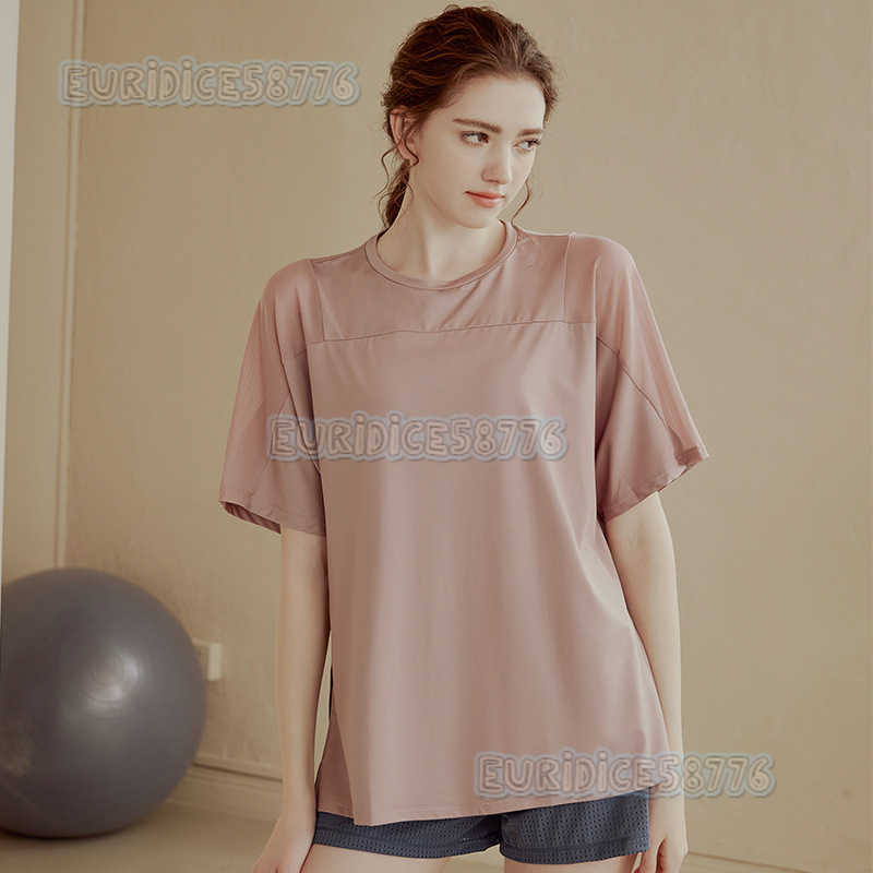 Mesh Seethrough Sports Short Sleeve Quickdry Tshirt for Women Running Fitness Yoga Top Sweatabsorbent Breathable Summer Thin Style H250825