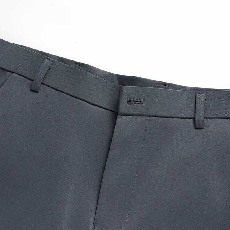 2942 Mens Summer Pants Thin Straight Stretch Casual Pants with No Trace No Ironing Fabric Silky and Cool Feeling W250826