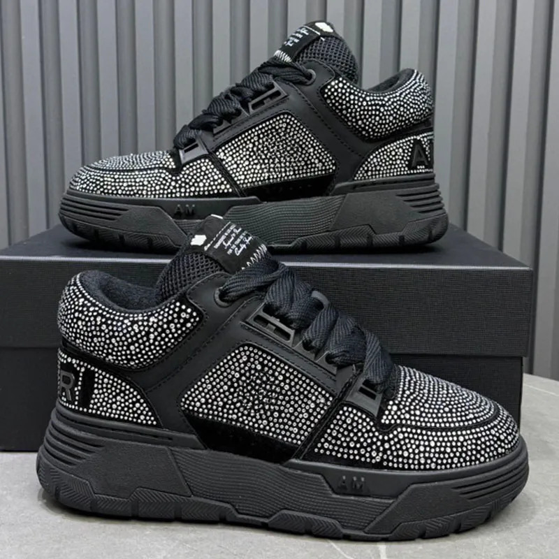 Top version Designer Women MA-1 Sneakers Men MA1 Sports Shoes Bread Shoes Crystal Mosaic Tiles Leather Shoes Breathable Mesh Upper TPU Outsole Casual Shoes With a box