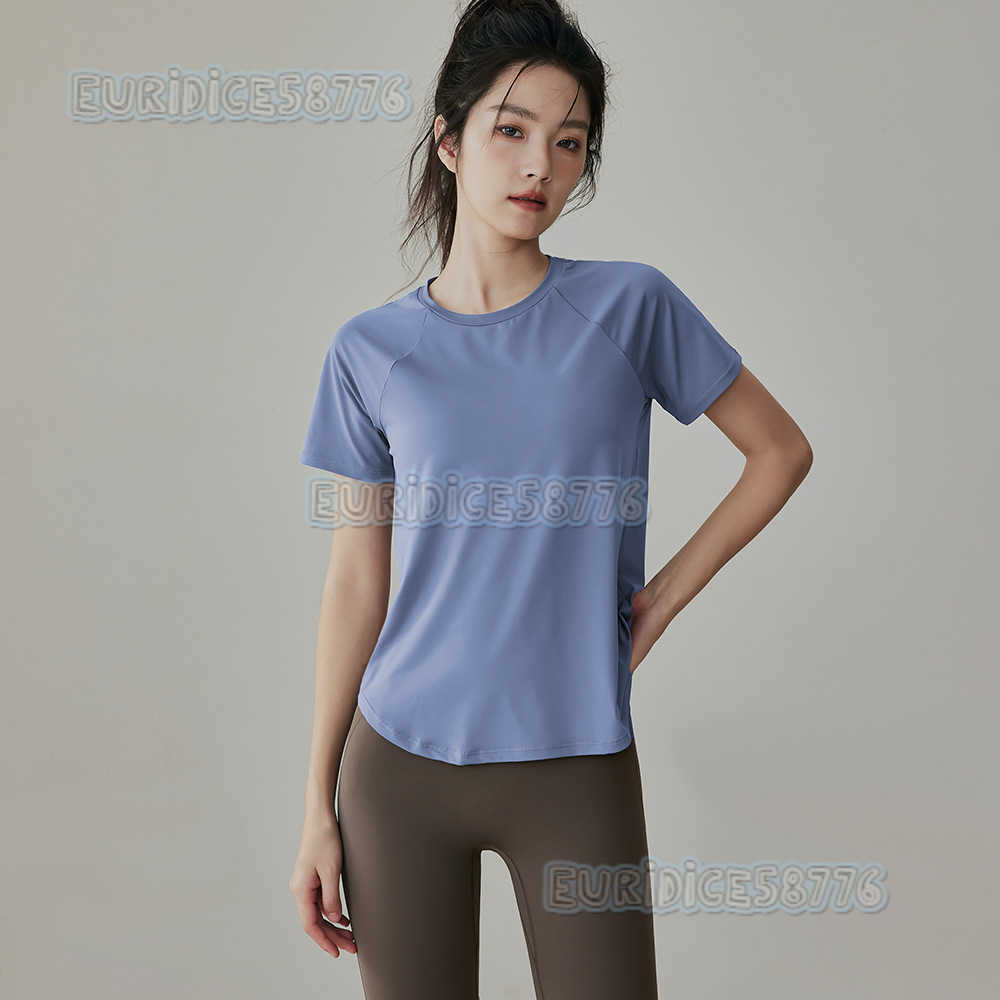 Loose Yoga Top for Women Pilates Training Quickdry Tshirt Running Fitness Wear Summer Thin Sports Short Sleeve H250825